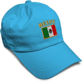Soft Baseball Cap Mexico Flag Embroidery Flags World Cup Soccer Cotton Embroidered Dad Hats for Men & Women
