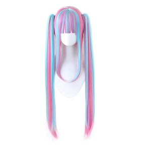 Xingwang Queen Anime Cosplay Wig Black White Clip on Double Long 90 cm Ponytails Women Girls' Party Wigs
