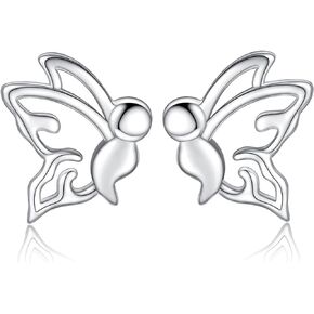Semicolon Butterfly Earrings Sterling Silver - My Story Isn't Over Yet Struggle Depression Inspiring Jewelry Gift for Women