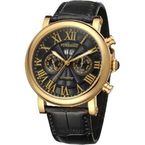 ساعة يد FORSINING للرجال بعلامة تجارية فاخرة بتقويم يومي أوتوماتيكية من الفولاذ المقاوم للصدأ وحزام جلدي FSG9407M3G2 in Kuwait