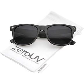 zeroUV Retro Wide Arm Neutral Colored Lens Horn Rimmed Sunglasses 55mm