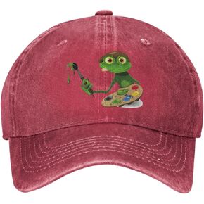 Frog Artist Vintage Distressed Adjustable Washed Denim Low Profile Mens Dad Trucker Hat Baseball Ball Cap for Men
