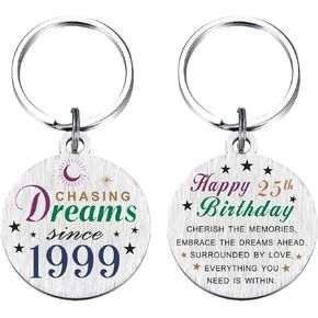 TANWIH 25th Birthday Gifts, Born in 1999 Gifts for Men Women, 25 Year Old Birthday Gift Chasing Dreams Since 1999