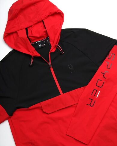 سترة Spyder الرجالية - سترة واقية من الرياح Anorak خفيفة الوزن والأداء وقابلة للتمزق - بلوفر بغطاء للرأس بسحاب ربع نشط (S-XL) in Saudi Arabia