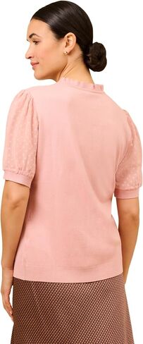 Adrianna Papell Women's Clip Dot Puff Sleeve Twofer in Saudi Arabia