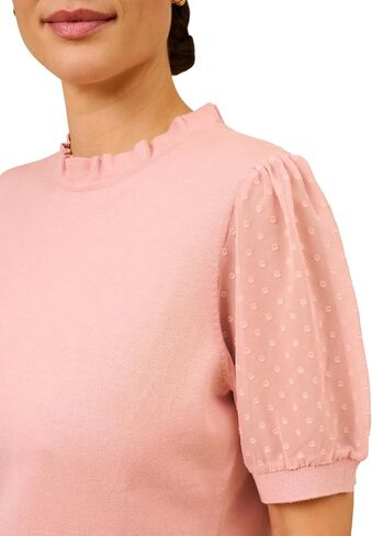 Adrianna Papell Women's Clip Dot Puff Sleeve Twofer in Saudi Arabia