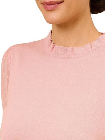 Adrianna Papell Women's Clip Dot Puff Sleeve Twofer in Saudi Arabia