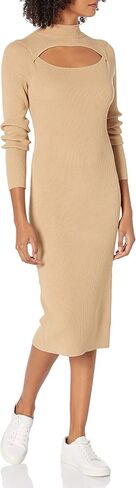 The Drop Women's Chantal Midi Bodycon Fitted Cutout Rib Dress in Saudi Arabia