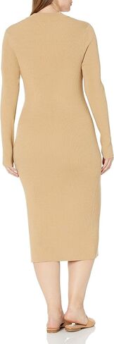 The Drop Women's Chantal Midi Bodycon Fitted Cutout Rib Dress in Saudi Arabia