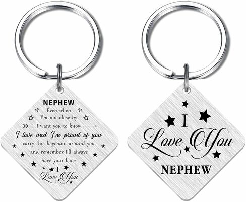SOUSYOKYO I Love My Nephew Gifts من Auntie Aunt، أفضل سلسلة مفاتيح لعيد الميلاد لابن أخ، أفكار هدايا عيد ميلاد ابن أخي المفضلة، هدية سلسلة مفاتيح لعيد الحب لتخرج ابن أخينا in Kuwait