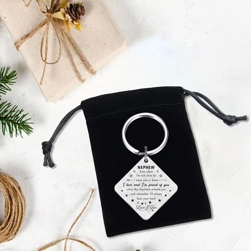 SOUSYOKYO I Love My Nephew Gifts من Auntie Aunt، أفضل سلسلة مفاتيح لعيد الميلاد لابن أخ، أفكار هدايا عيد ميلاد ابن أخي المفضلة، هدية سلسلة مفاتيح لعيد الحب لتخرج ابن أخينا in Kuwait