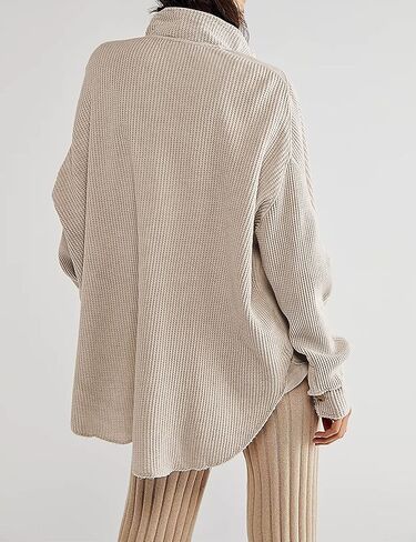 سترة Freyhem النسائية ذات الحجم الكبير من نسيج الوافل وسترة كشفية واحدة للصديق بأزرار سفلية وأكمام طويلة دولمان in Kuwait