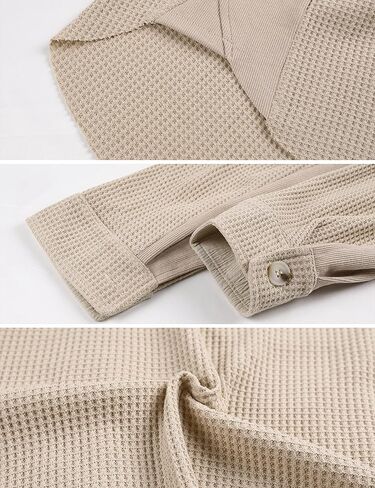 سترة Freyhem النسائية ذات الحجم الكبير من نسيج الوافل وسترة كشفية واحدة للصديق بأزرار سفلية وأكمام طويلة دولمان in Kuwait