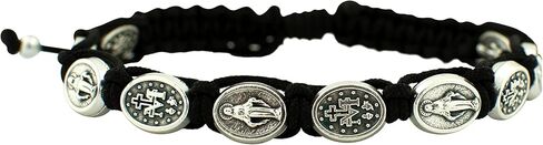 Woven Bracelet with 10 Miraculous Medal Beads | Great Catholic Gift for First Communion and Confirmation | Adjustable for Comfortable Fit | Stylish Religious Accessory in Saudi Arabia