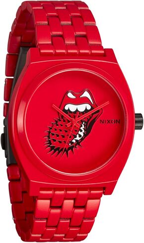 ساعة نيكسون x رولينج ستونز تايم تيلر A1356-100m مقاومة للماء للرجال انالوج بعقارب (وجه ساعة 37 ملم، سوار من الفولاذ المقاوم للصدأ 19.5 ملم - 18 ملم) in Kuwait