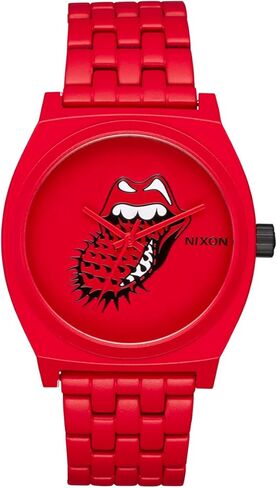 ساعة نيكسون x رولينج ستونز تايم تيلر A1356-100m مقاومة للماء للرجال انالوج بعقارب (وجه ساعة 37 ملم، سوار من الفولاذ المقاوم للصدأ 19.5 ملم - 18 ملم) in Kuwait