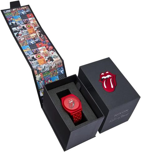 ساعة نيكسون x رولينج ستونز تايم تيلر A1356-100m مقاومة للماء للرجال انالوج بعقارب (وجه ساعة 37 ملم، سوار من الفولاذ المقاوم للصدأ 19.5 ملم - 18 ملم) in Kuwait