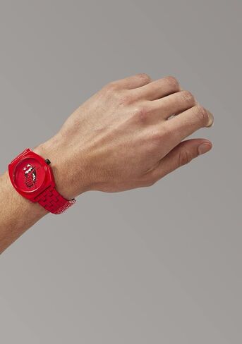 ساعة نيكسون x رولينج ستونز تايم تيلر A1356-100m مقاومة للماء للرجال انالوج بعقارب (وجه ساعة 37 ملم، سوار من الفولاذ المقاوم للصدأ 19.5 ملم - 18 ملم) in Kuwait