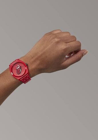 ساعة نيكسون x رولينج ستونز تايم تيلر A1356-100m مقاومة للماء للرجال انالوج بعقارب (وجه ساعة 37 ملم، سوار من الفولاذ المقاوم للصدأ 19.5 ملم - 18 ملم) in Kuwait