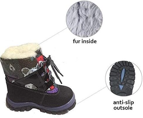 Skorohod Orthopedic Boots 13-651/652 Autumn Winter Cold Weather Outdoor Shoes for Boys and Girls - Genuine Leather - Natural Wool - Slip Resistant 12 in Saudi Arabia
