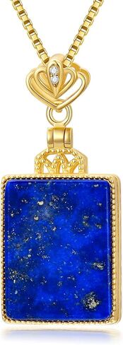 Lapis lazuli Necklace Jewelry Sterling Silver Blue Lapis Pendant Necklaces Boho Gifts for Women in Saudi Arabia