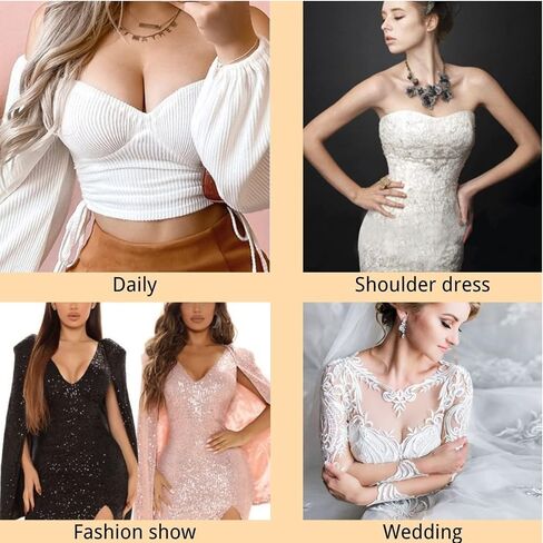 Women's Strapless Push Up Thick Padded Bra with Convertible Clear Straps Underwired Lift Up Supportive T-Shirt Bras in Saudi Arabia