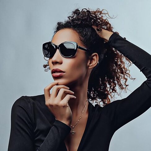 نظارات شمسية مستقطبة عصرية من LVIOE للنساء، نظارة شمسية كلاسيكية من Jackie O Cat Eye للقيادة، حماية من الأشعة فوق البنفسجية 400 LS1722 in Kuwait