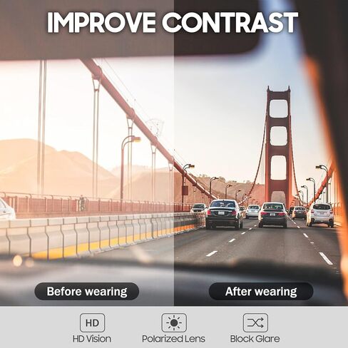 نظارات شمسية مستقطبة عصرية من LVIOE للنساء، نظارة شمسية كلاسيكية من Jackie O Cat Eye للقيادة، حماية من الأشعة فوق البنفسجية 400 LS1722 in Kuwait