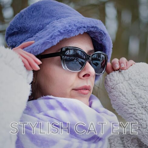 نظارات شمسية مستقطبة عصرية من LVIOE للنساء، نظارة شمسية كلاسيكية من Jackie O Cat Eye للقيادة، حماية من الأشعة فوق البنفسجية 400 LS1722 in Kuwait