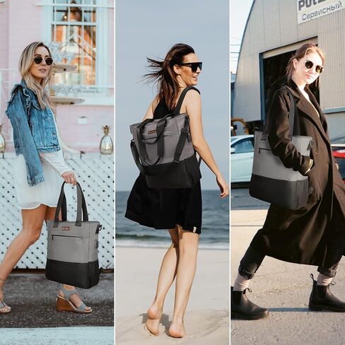 حقيبة ظهر CYURAYY قابلة للتحويل، حقيبة كمبيوتر محمول للنساء، حقيبة نهارية مقاومة للماء، حقيبة مدرسية يوم الأحد غير رسمية للعمل والكمبيوتر والمدرسة تناسب الكمبيوتر المحمول والكمبيوتر اللوحي مقاس 15.6 بوصة in Kuwait