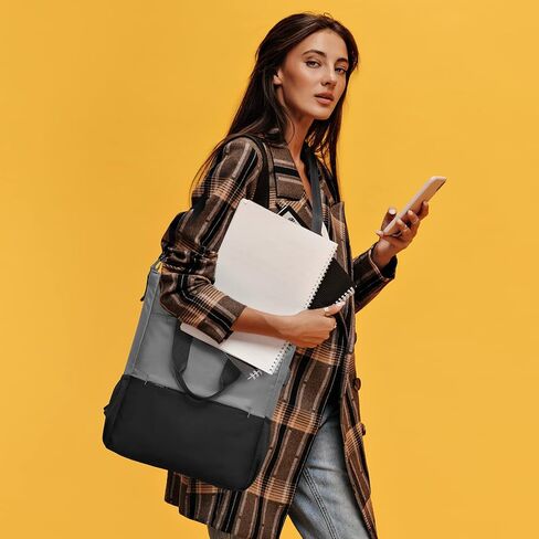 حقيبة ظهر CYURAYY قابلة للتحويل، حقيبة كمبيوتر محمول للنساء، حقيبة نهارية مقاومة للماء، حقيبة مدرسية يوم الأحد غير رسمية للعمل والكمبيوتر والمدرسة تناسب الكمبيوتر المحمول والكمبيوتر اللوحي مقاس 15.6 بوصة in Kuwait