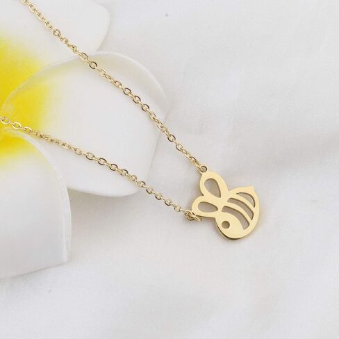 bobauna Bumble Bee Pendant Necklace Honeybee Insect Jewelry Gift For Beekeeper Bee Lover Gardener in Saudi Arabia