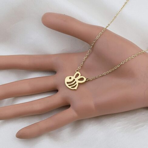 bobauna Bumble Bee Pendant Necklace Honeybee Insect Jewelry Gift For Beekeeper Bee Lover Gardener in Saudi Arabia