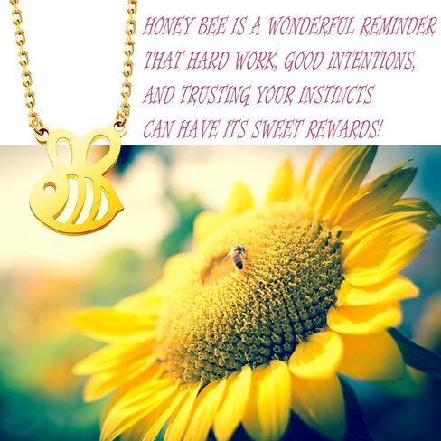 bobauna Bumble Bee Pendant Necklace Honeybee Insect Jewelry Gift For Beekeeper Bee Lover Gardener in Saudi Arabia