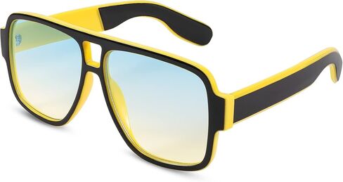 FEISEDY Retro 70s Oversized Pilot Sunglasses Women Men Plastic Vintage Square Frame B2954 in Saudi Arabia