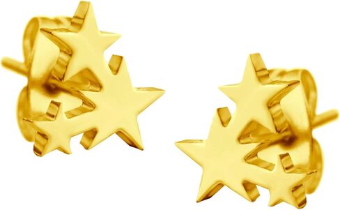 555Jewelry أقراط صغيرة رقيقة على شكل نجوم ثلاثية للفتيات والنساء in Kuwait