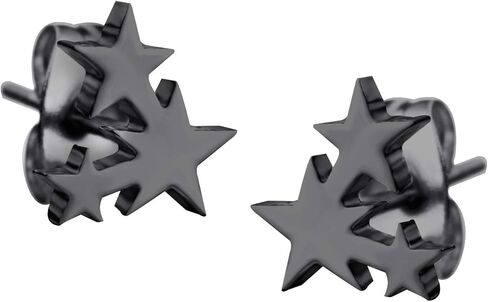 555Jewelry أقراط صغيرة رقيقة على شكل نجوم ثلاثية للفتيات والنساء in Kuwait