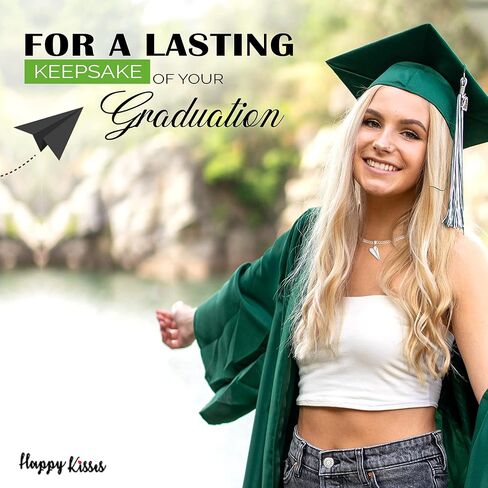 قلادة Happy Kisses الورقية على شكل طائرة - قلادة ساحرة على شكل طائرة لطيفة للحالمين والمسافرين - بطاقة رسالة - دع أحلامك تطير in Kuwait