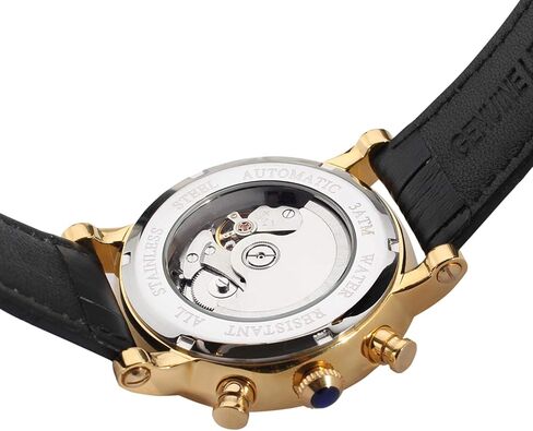 ساعة يد FORSINING للرجال بعلامة تجارية فاخرة بتقويم يومي أوتوماتيكية من الفولاذ المقاوم للصدأ وحزام جلدي FSG9407M3G2 in Kuwait