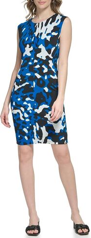 Calvin Klein Women's Knit Maxi Dress, Harbor Blue Multi, Medium in Saudi Arabia