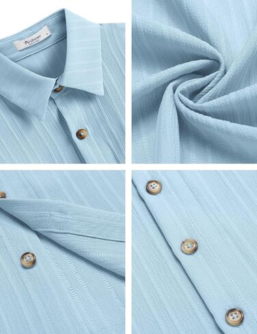Arshiner Boys Casual Short Sleeve Button Down Shirt Collared Beach Shirt Size 3-12 Years Old in Saudi Arabia