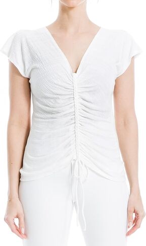 Max Studio Women's Center Cinched Short Sleeve Top in Saudi Arabia
