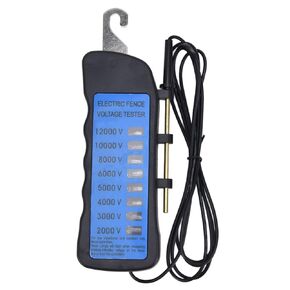 Voltage Tester, Electric Fence Fault Finder Farming Equipment, Handheld Digital Electrical Finder, Light Indicator 8 Neon Tester Lights ABS Copper Material 12kV for Farms Home Gardens