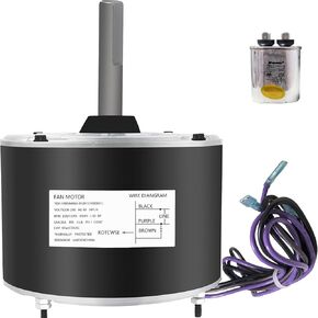 0131M00061SP Condenser Fan Motor 1/4 Hp, YDK-180S84062-01, 1-Speed, 208/230 Volts, 1.5 Amps, 830 RPM, Compatible with Goodman Amana Janitrol Air Conditioner Fan Motor, 0131M00014PS