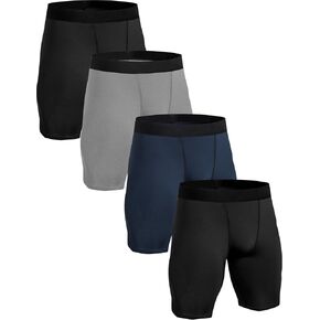 4 Pack Compression Workout Shorts Men Performance Sports Baselayer Athletic Running Shorts Underwear Spandex