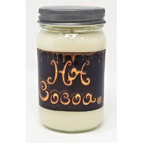 Hot Cocoa & Cream Candle ~3 Wick Scented Soy Wax 14.5oz Candle ~ 80 Hour Burn Time ~ Aromatherapy Soy Candles ~ Made in USA (14.5 oz, White)