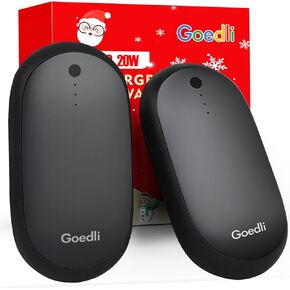 12000mAh Hand Warmers Rechargeable 2 Pack, PD 3.0 Portable Electric Hand Warmers for Christmas Golf Hunting Camping, Stocking Stuffers Gifts for Men Women