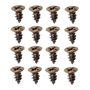 200PCS Small Cross Flat Head Tapping Wood Screws with Oxide and Wax Tiny Screws Assortment Kit (Bronze, 6mm)