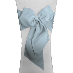 LA Linen Pack of 10 Polyester Poplin Chair Bows 8 by 108-Inch, Eggplant