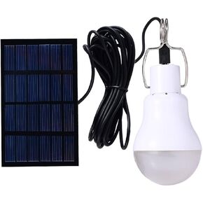 Solar Powered Lamp Portable Led Bulb Lights Solar Energy Panel Led Lighting for Camp Tent Night Fishing Emergency Lights Flash 350LM(Pack of 2)
